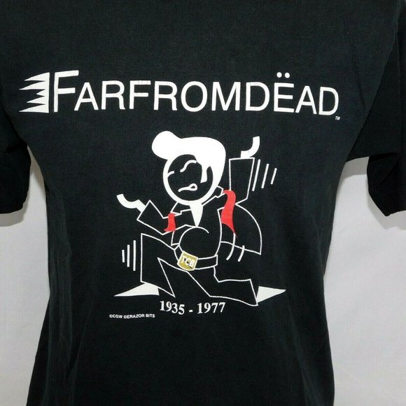 Vintage 90s FarfromDead Elvis T shirt mens M Far From Dead Retro - Picture 2 of 6
